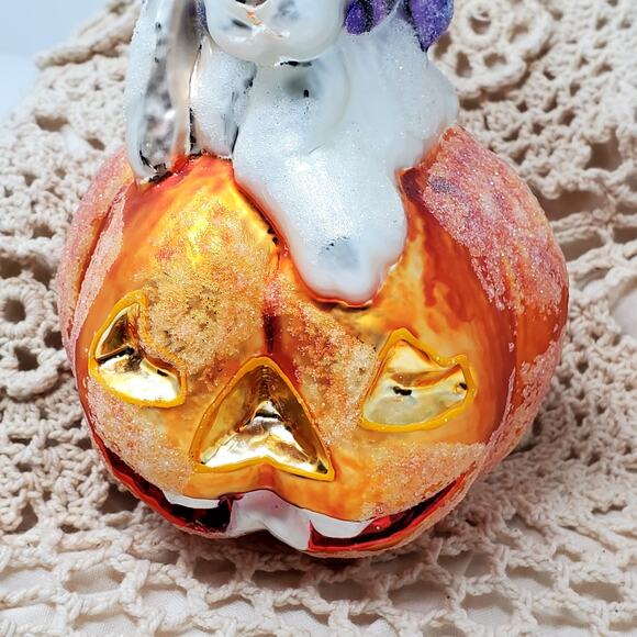 Christopher Radko “Hoppy Halloween” Glass Bunny Ornament w/ Box - Picture 2 of 4